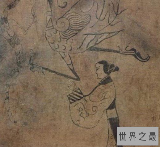 中国最早的帛画,《人物龙凤图》