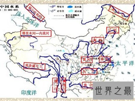 中国河流地图 你都知道哪些中国河流