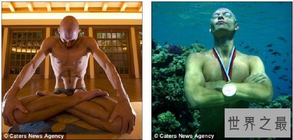 人类水下憋气世界纪录,长达22分22秒(现场图)