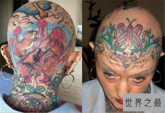 世界上纹身最恐怖的女人,浑身每一寸肌肤都布满纹身!