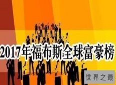 全球最富有的人是谁？让我们一起来瞧瞧世界首富排行榜2017