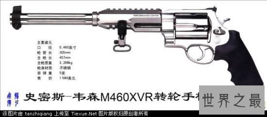 世界上威力最强的十把手枪,一枪干死一头非洲大象