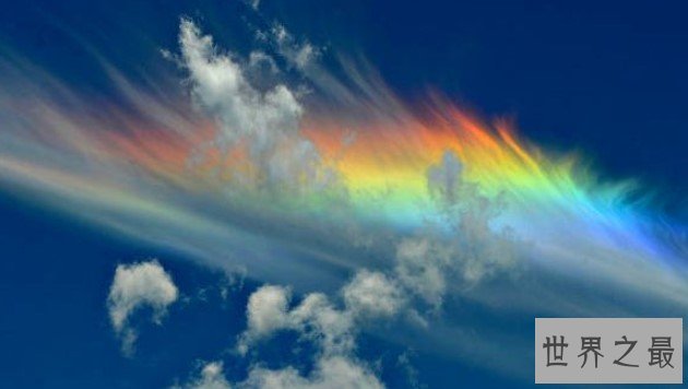 天下奇观最美的火彩虹,像是天空自燃