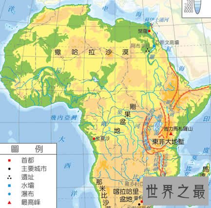 世界最大的沙漠,撒哈拉沙漠(960万平方千米)