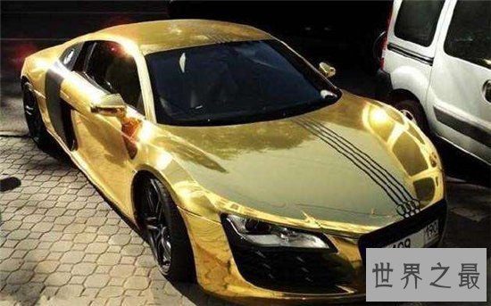 劳斯莱斯黄金跑车世界独一无二,迪拜阿拉伯富商制造