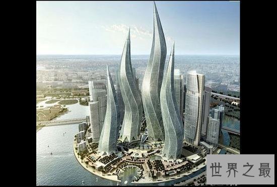 迪拜风中烛火大厦由多个建筑物组成,堪称最完美建筑