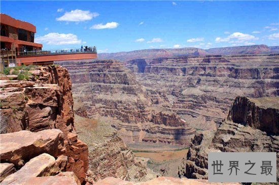 美国大峡谷空中走廊,四千英尺的高空只有玻璃