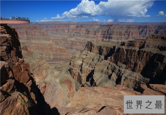 美国大峡谷空中走廊,四千英尺的高空只有玻璃