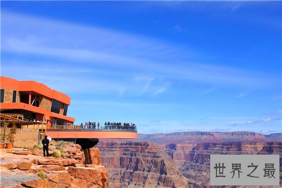 美国大峡谷空中走廊,四千英尺的高空只有玻璃