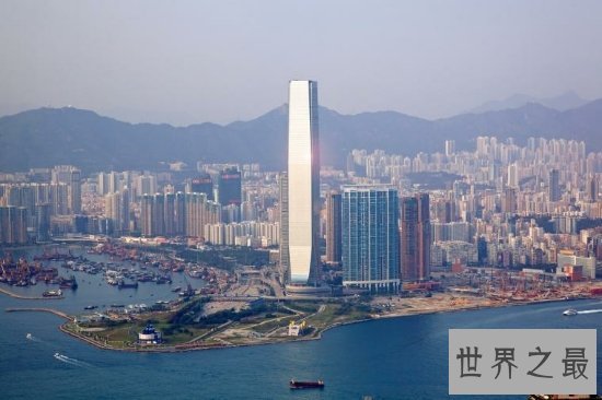 吉尼斯世界纪录的环球贸易广场是香港的西九龙,手法却是仿照美国的