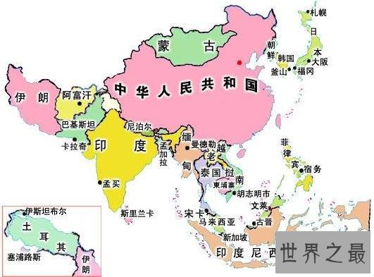 世界上面积最大的洲,亚洲(人类文明的起源地)