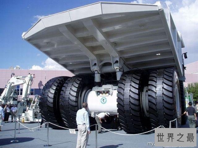 世界上最大的车,光车轮就高3米(载重363吨)
