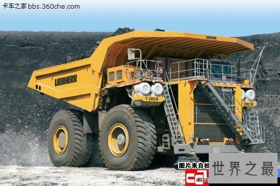 世界上最大的车,光车轮就高3米(载重363吨)