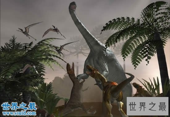 世界上最大的恐龙,易碎双腔龙(长80米/重220吨)