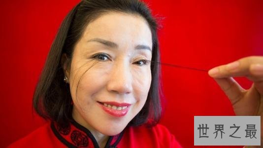 世界上睫毛最长的人,长达12.4厘米!