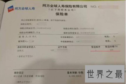 世界最贵的人寿保险保单,价值高达2,01亿美元