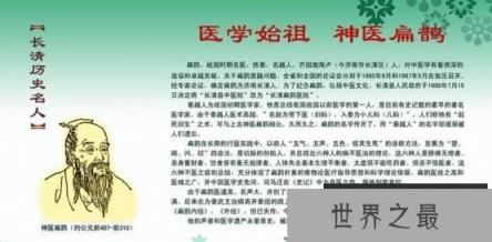 中国古代十大名医神医扁鹊是哪个朝代的人，春秋战国