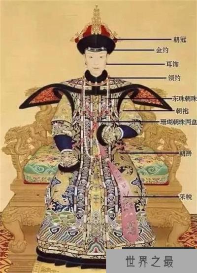清朝皇后朝服的组成和简介.10大必要元素