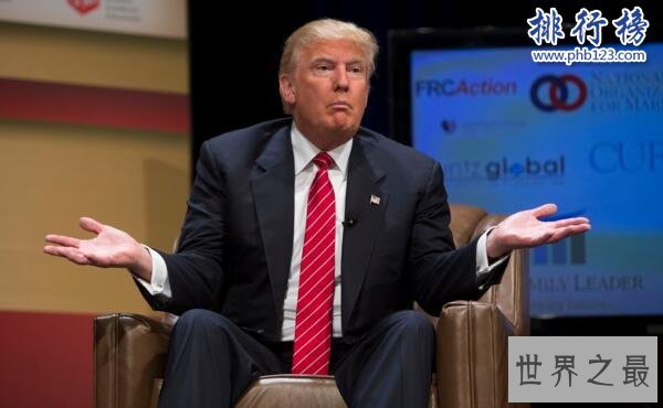 美国年龄最大的总统:唐纳德·特朗普(就职时70岁)