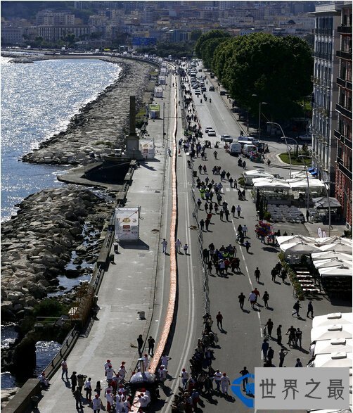 世界之最世界上最大的披萨长达1595米