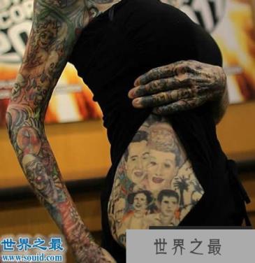 世界上纹身最多的女人,95%的皮肤被纹身覆盖(www.1357vip.com)