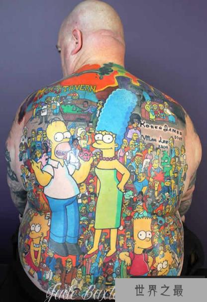 世界上纹身角色最多的人,203个纹身角色(www.1357vip.com)