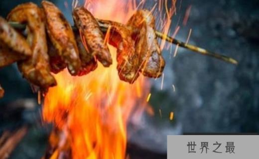 世界上最大的肉串 使用的铁串长度达1.73米(重达3000多斤)
