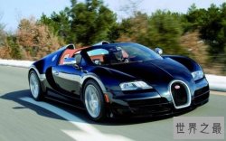 布加迪最贵的车：布加迪威龙16.4，价格4550万(时速达430km/h)