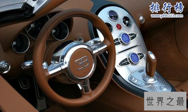 布加迪最贵的车:布加迪威龙16.4,价格4550万(时速达430km/h)