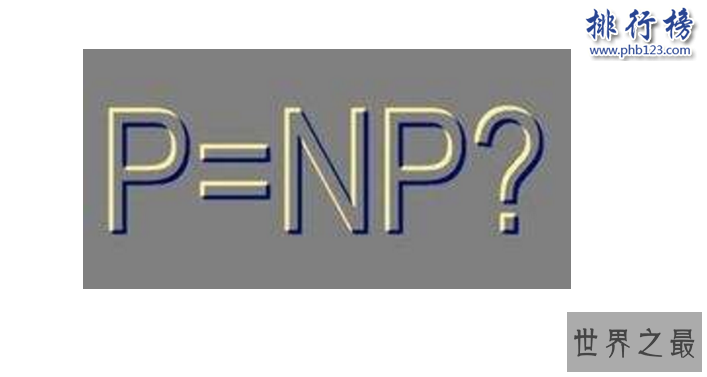 　　导语：数学是生活中无法取代的一门学科，下面有几位数学家提出的难题令人百思不得其解。增加了很多数学家的好奇心，挑战大脑的智慧。今天排行榜123网小编为大家盘点了世界十大数学难题，据说每一个悬赏一百万美元一起来看看有多难。  　　世界十大数学难题  　　1、NP完全问题  　　2、庞加莱猜想  　　3、霍奇猜想  　　4、黎曼假设  　　5、费马大定理  　　6、哥德巴赫猜想  　　7、四色定理  　　8、贝赫和斯维讷通-戴尔猜想  　　9、杨-米尔斯存在性和质量缺口  　　10、纳卫尔-斯托可方程的存在性与光滑性  　　十、理解纳维叶-斯托克斯方程的解  　　小船穿梭在波浪起伏的湖中，湍急的气流跟随着我们的现代喷气式飞机的飞行，不管有微风还是湍流都可以通过解纳维叶-斯托克斯方程的解来对其进行解释和语言，这个问题是世界十大数学难题之一。  　　九、杨-米尔斯存在性和质量缺口  　　牛顿提出了量子物理的定律是根据力学和牛顿定律对宏观世界的方式以及基本粒子世界成立的。半世纪以前杨振宁和米尔斯描述的重粒子又在数学上严格的方程没有已知的解被很多物理学家确认了他们运用了质量缺口的假设从来没有得到证实这就说明这需要物理和数学两个方面去引进新的思维观念。  　　八、贝赫和斯维讷通-戴尔猜想  　　贝赫和斯维讷通-戴尔猜想认为有理点的群的大小和一个有关的蔡塔函数z(s)在点s=1附近的性态，这是一个特别有趣的猜想，如果z(1)等于0,那么存在无限多个有理点那么如果它不等于0的时候就只存在有限的多个这样的点。  　　七、四色定理  　　四色定理是数学家的猜想，任何一张地图如果只用四种颜色就能让每个国家有不同的颜色只有四种颜色怎么能让他们不混淆呢有的数学家说可以用1234来标记但是也没有得到正确的解决方案，在1976年的时候在计算机上用了很长时间的做出了100多亿个判断，结果没有一个地图是需要5个颜色的这件事轰动了世界，四色问题在航班日程表和程序编码上起到了关键作用。  　　六、哥德巴赫猜想  　　一个大于2的偶数都可写成两个质数之和但是哥德巴赫一直无法解答这个问题于是找欧拉帮忙解答但是直到死去还是没法证明。1966年陈景润证明了1+2成立关于哥德巴赫猜想猜想是对的。这个问题最终被苏联数学家解决充分大的奇质数都能写成三个质数的和也会是三素数定理。  　　五、费马大定理  　　费马大定理是数学家皮耶·德·费马提出的，是世界十大数学难题之一当整数n>2时关于x，y，z的方程x^n+y^n=z^n没有正整数解。这个猜想经历300多年最终被一个英国数学家安德鲁·怀尔斯解答出来。  　　四、黎曼假设  　　黎曼的假设是这样的方程z(s)=0的所有有意义的解都在一条直线上，这个点解答过无数次证明为围绕素数分布的许多奥秘带来光明。伪素数及素数的普遍公式告诉我们素数与伪素数由它们的变量集决定的。所以她的假设是不对的。  　　三、霍奇猜想  　　霍奇猜想是世界十大数学难题之一，他猜想对于所谓射影代数簇这种特别完美的空间类型来说，称作霍奇闭链的部件实际上是称作代数闭链的几何部件的(有理线性)组合。  　　二、 庞加莱猜想  　　庞加莱根据苹果表面的橡皮带做了一个实验证明苹果表面是单连通的，而轮胎面不是。于是提出三维球面中与原点有单位距离的点的全体的对应问题这个问题一直困扰着无数个数学家，2002年佩雷尔曼证明了庞加莱几何化的猜想，获得数学大会授予的佩雷尔曼菲尔兹奖，  　　一、NP完全问题  　　如果一个人跟你说你数13717421可以写成两个较小的数的乘积，他告诉你可以分解为3607乘上3803计算机验证这样算是对的，人们猜想是不是在多项式时间内，直接算出或是找到正确答案这就是NP=P?的猜想，如果没有提示是需要花很多时间来解答的。  　　结语：以上就是排行榜123网小编为大家盘点的世界十大数学难题，这些数学难题是一些数学家们的猜想最后经过长时间的解答最终被证明猜想是对的，真的是非常难的题目。