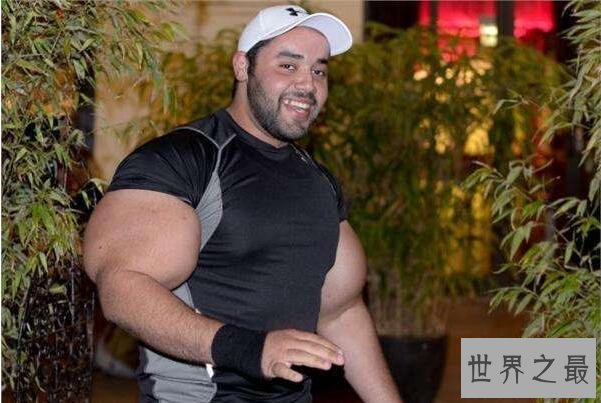 世界上最大的肱二头肌，真实版大力水手胳膊粗过腰(臂维79厘米)