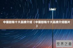 中国蚊帐十大品牌介绍（中国蚊帐十大品牌介绍图片）