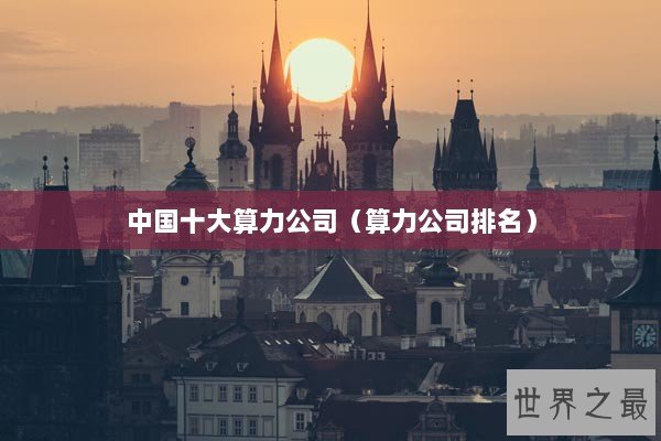 中国十大算力公司（算力公司排名）