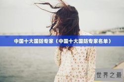 中国十大国防专家（中国十大国防专家名单）