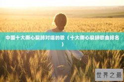 中国十大撕心裂肺对唱的歌（十大撕心裂肺歌曲排名）