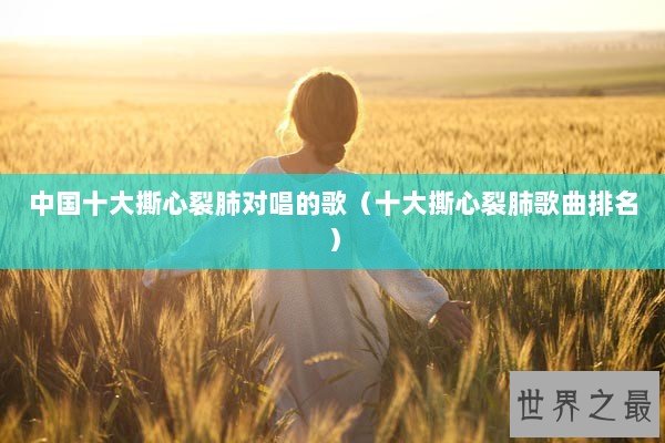 中国十大撕心裂肺对唱的歌（十大撕心裂肺歌曲排名）