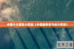 中国十大疯狂小吃街（中国最有名气的小吃街）