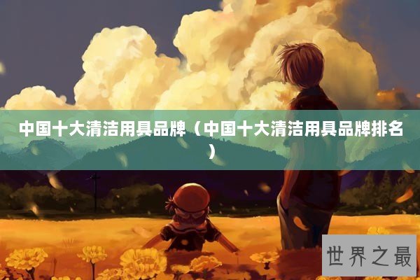 中国十大清洁用具品牌（中国十大清洁用具品牌排名）