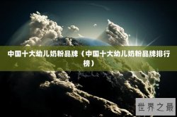 中国十大幼儿奶粉品牌（中国十大幼儿奶粉品牌排行榜）