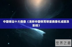中国体坛十大偶像（浅析中国体育明星偶像化成因及影响）