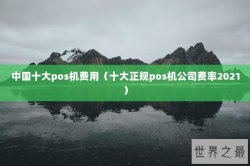 中国十大pos机费用（十大正规pos机公司费率2021）