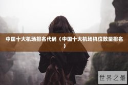 中国十大机场排名代码（中国十大机场机位数量排名）