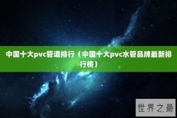中国十大pvc管道排行（中国十大pvc水管品牌最新排行榜）