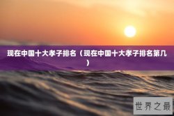 现在中国十大孝子排名（现在中国十大孝子排名第几）