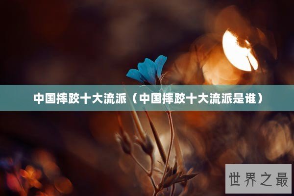 中国摔跤十大流派（中国摔跤十大流派是谁）