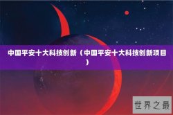 中国平安十大科技创新（中国平安十大科技创新项目）