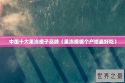 中国十大果冻橙子品牌（果冻橙哪个产地最好吃）