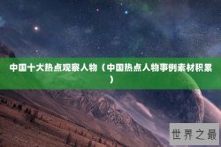 中国十大热点观察人物（中国热点人物事例素材积累）