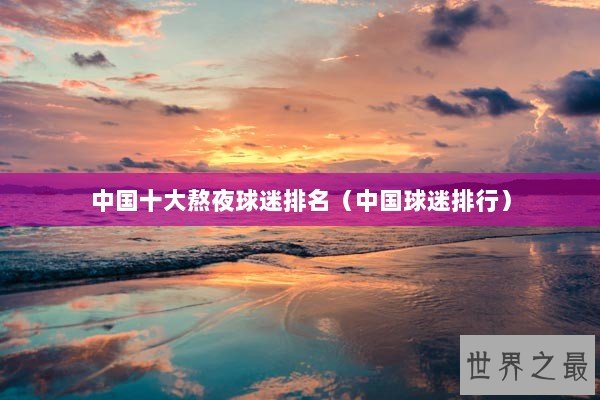 中国十大熬夜球迷排名（中国球迷排行）