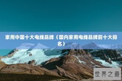 家用中国十大电线品牌（国内家用电线品牌前十大排名）